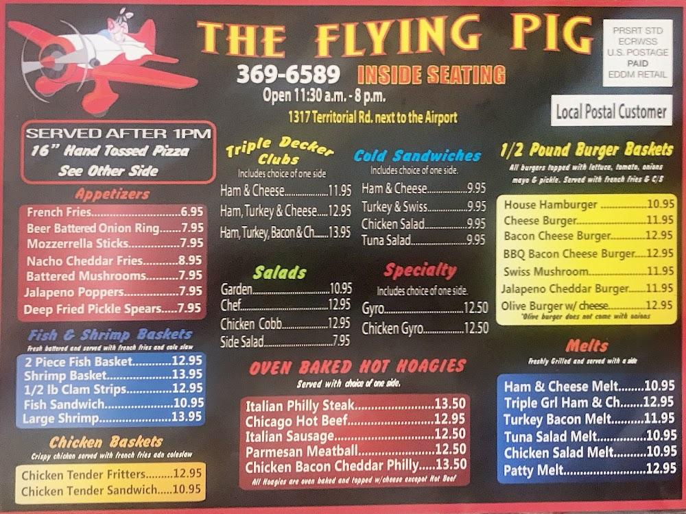 The Flying Pig Airport Diner Menu image 3